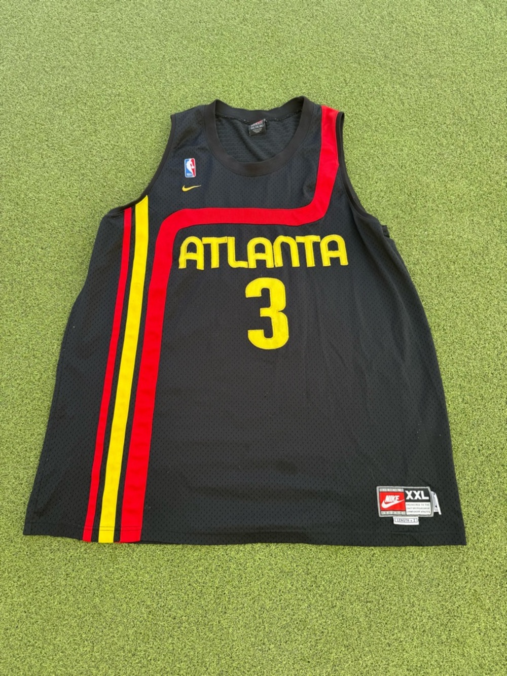 RARE VINTAGE MADE IN KOREA 90s Y2K OVERSIZED ATLANTA HAWKS SHAREEF ABDUL JERSEY